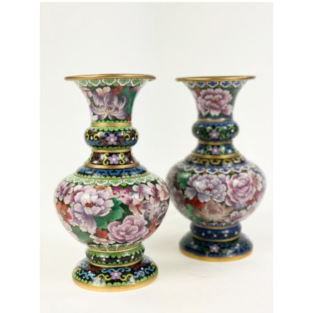 Pair of cloisonné vases