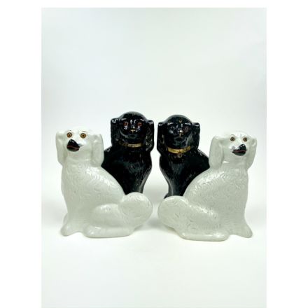 Antique Staffordshire dogs black