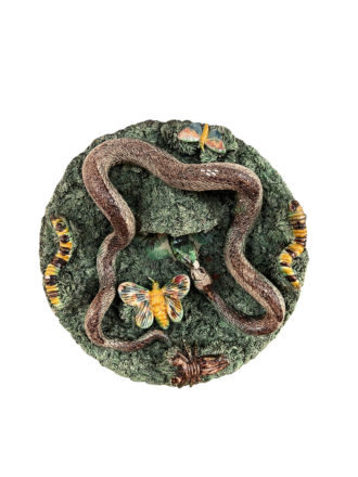Rusticware platter with serpent