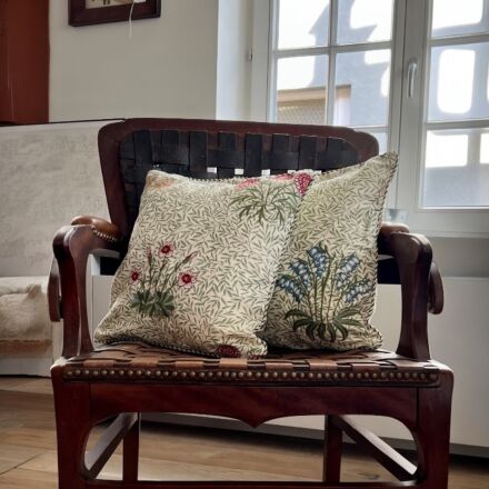 Cushion in Sanderson fabric