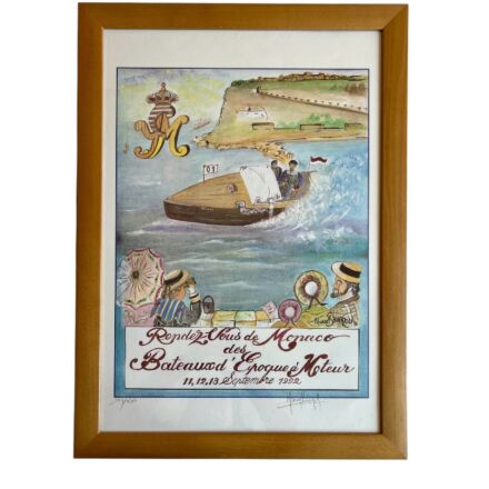 Marcel Sbirazoli, Rendez-vous de Monaco, lithografic color poster