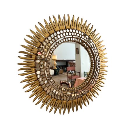Antique sun mirror