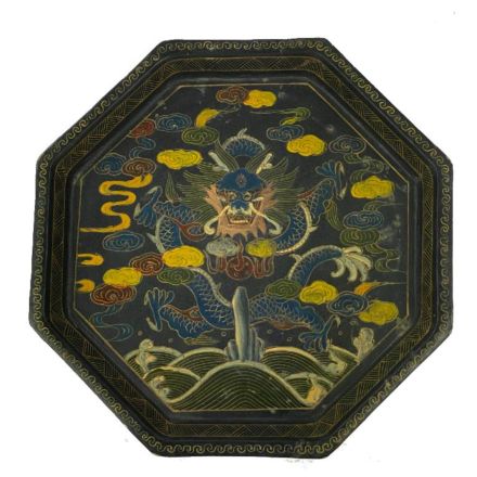 Chinese 19th century tray with dragon