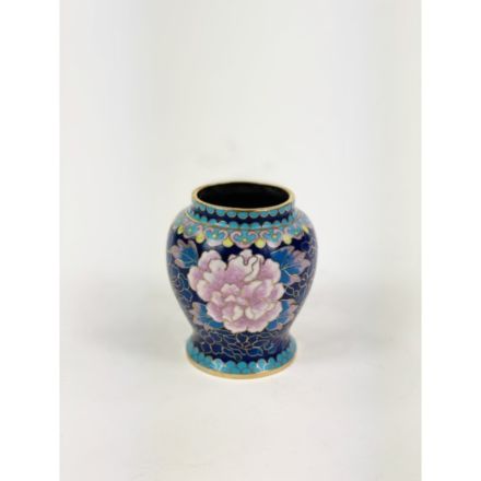 Cloissonné vase blue
