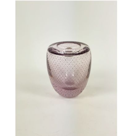 Vase Val Saint Lambert Pink with bubbles