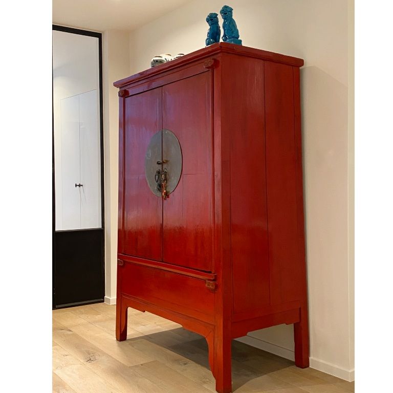 Chinese red on sale lacquer sideboard
