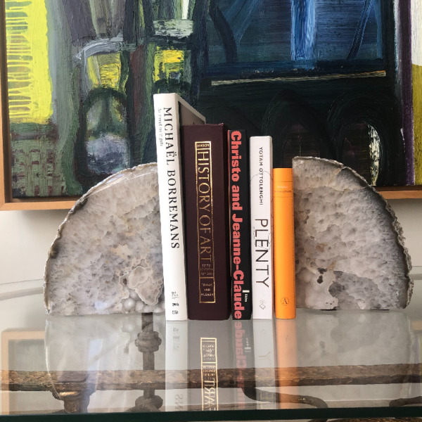 Agate stone bookends discount